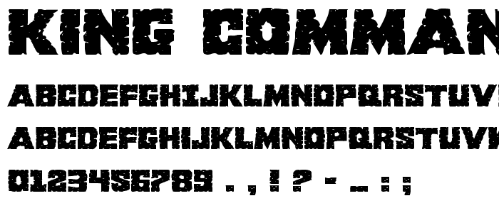 King Commando Expanded font